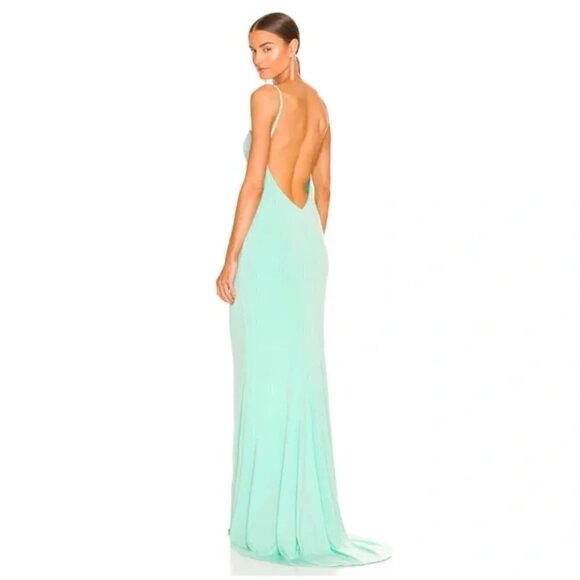 KATIE MAY Great Kate Ruched Gown in Supercharged Mint Size Large - Picture 15 of 16